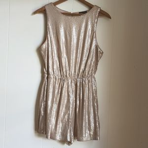 ASTR Beige Sequin Jumper
